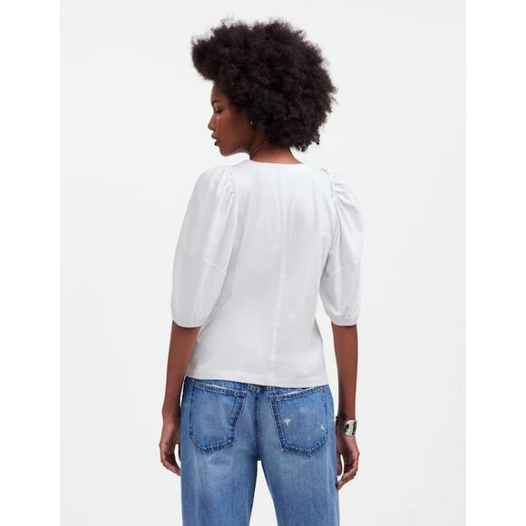 NWT Madewell Puff-Sleeve Tee In White Size XS - Picture 2 of 8